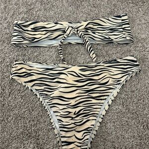 Zebra Print Bikini Set